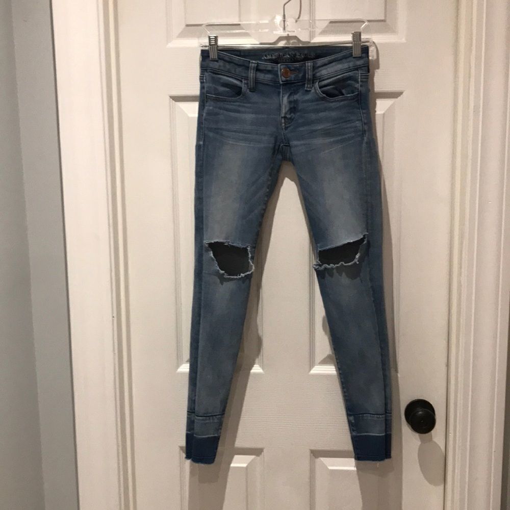 AEO super low jeggings SZ 0